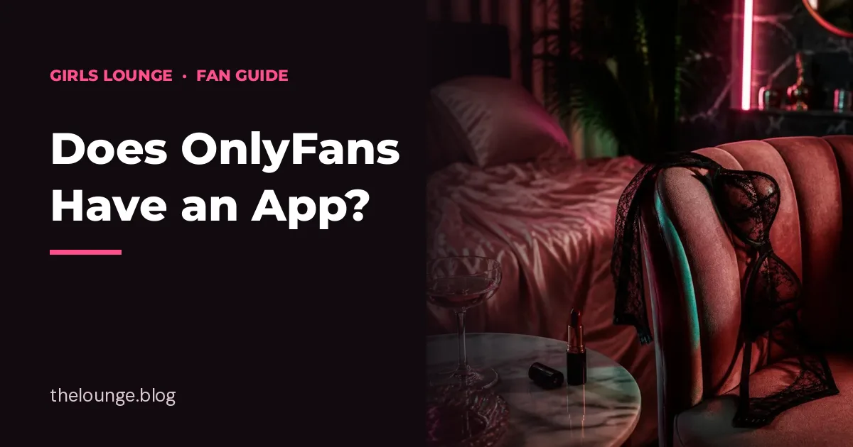 Does OnlyFans Have an App: Girls Lounge fan guide cover with an after-dark boudoir lounge (AI-generated illustration)