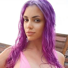 Octokuro with long purple hair, soft portrait